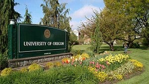 University of Oregon entrance sign
