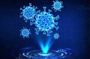 Illustration of a coronavirus