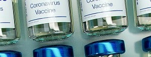 Vials of COVID-19 vaccine